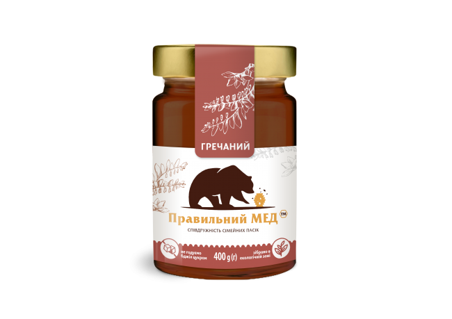 Мед гречишный с разнотравьем, 400 г. 